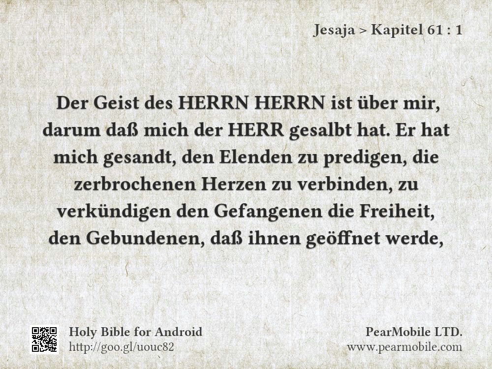 Jesaja, Kapitel 61:1